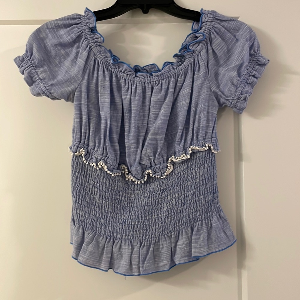 Chambray crop tank